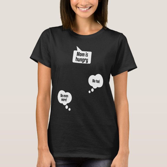 Mama is hungry  Top for pregnant women with twins (Frente)