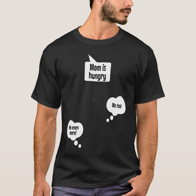 Mama is hungry  Top for pregnant women with twins (Frente)