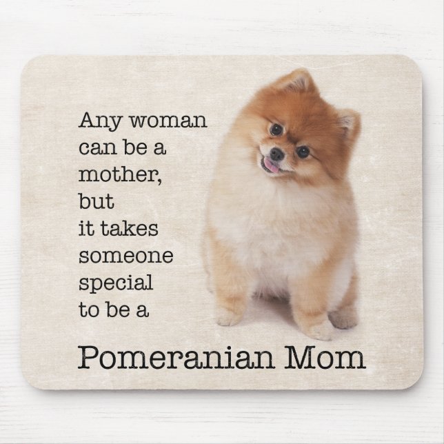 Mamã Mousepad de Pomeranian (Frente)