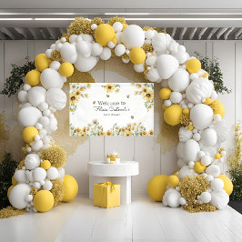 Mama para Bee Bumblebee Chá de fraldas banner