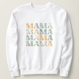 Mama Primavera Floral Pullover Sweatshirt para mãe