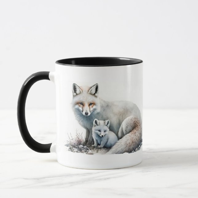 Mama Raposa Ártica e Caneca do Filhote (Esquerda)