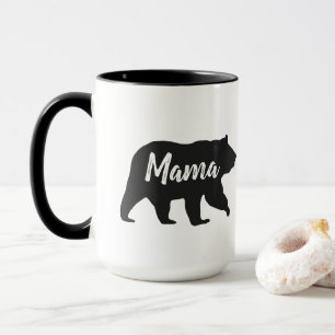 Mama russa Ursa - Simples caneca de café preto e 