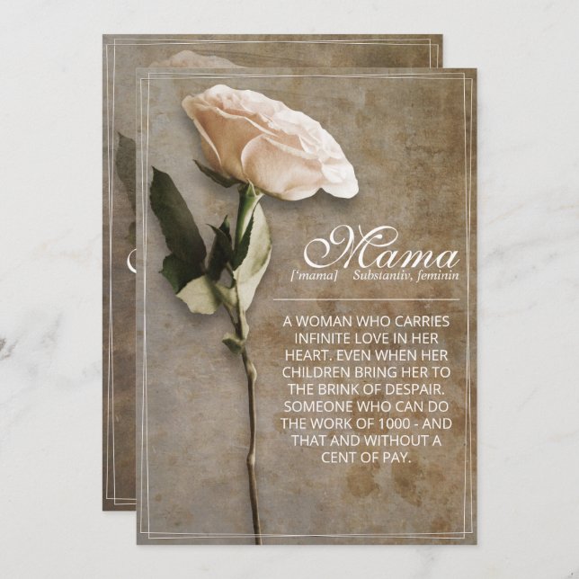 Mama - simply irreplaceable - vintage (Frente/Verso)