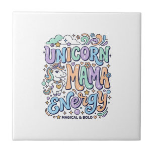Mama Unicórnio Energia Kawaii Desenho Vetorial_1