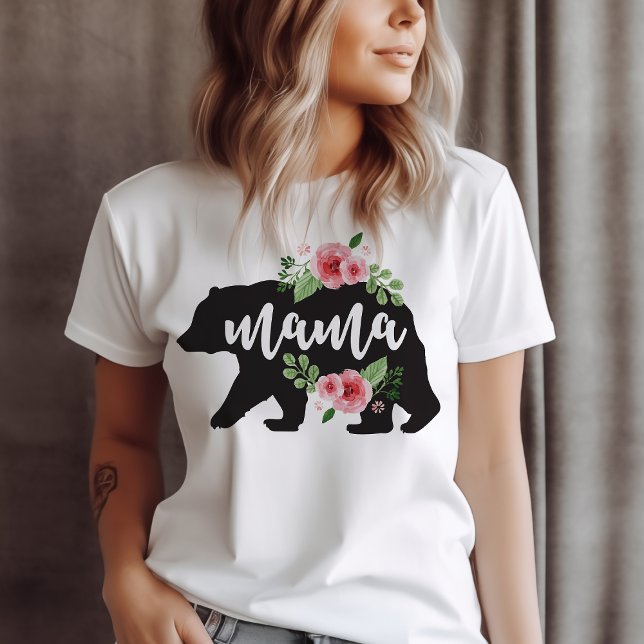 Mama Urso Elegante Rústico Floral Flores Mamãe (Criador carregado)