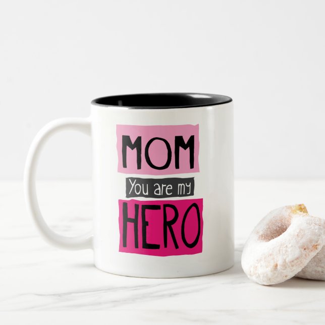 Mamã você é minha caneca do gráfico do herói (Com Donut)