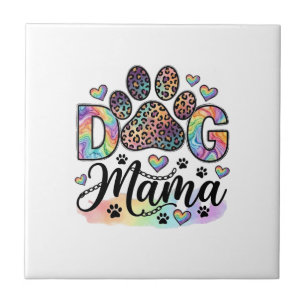 Mamãe Cachorro Pata Leopardo Arco-íris Aquarela Co