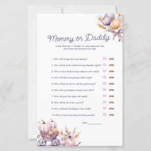 Mamãe de Abóbora Roxa ou Jogo de Chá de fraldas
