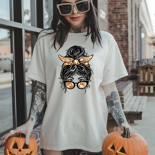 Mamãe de Ação de Graças, mãe Bun (Thanksgiving mom, fall fashion, festive bun, Thanksgiving outfit, fall season, autumn leaves)