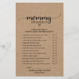 Mamãe de Caligrafia Rustic Faux Kraft ou Jogo de P