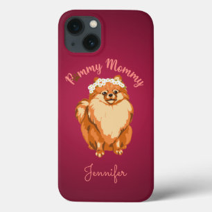 Mamãe de Pommy Rosa Personalizada