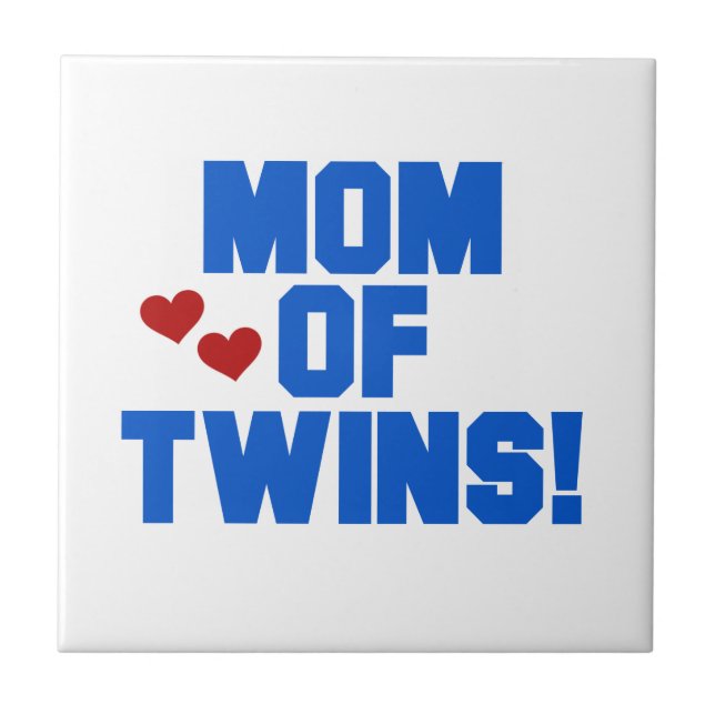 Mamãe de Twins Blue Text Gifts (Frente)