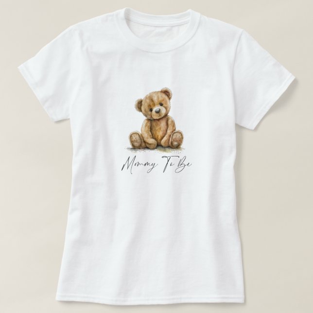 Mamãe De Urso Teddy Para Ser Camisa T (Frente do Design)