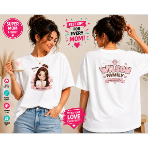 Mamãe - Design de Camiseta de Família Fofo