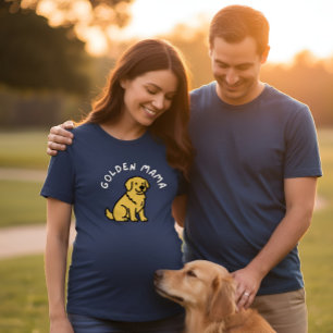 MAMÃE Dourada Camisola de Mãe Golden Retriever A