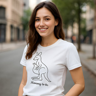 Mamãe editável para ser Design de camisa de cangur