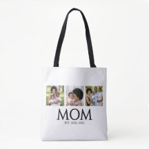 Mamãe Estabeleceu Caps Branco Bolsa de Foto Tote 3