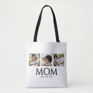 Mamãe Estabeleceu Caps Branco Bolsa de Foto Tote 3
