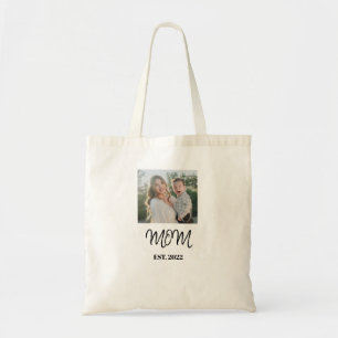 Mamãe Estabelecida, Letra Preta, Bolsa Tote de Fot