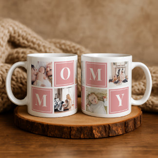 Mamãe Foto Colagem Personalizada Xícara de Café Gi
