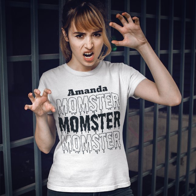 Mamãe Halloween Momster outono estação assustadora (Mom Halloween Momster fall spooky season Tri-Blend Shirt)