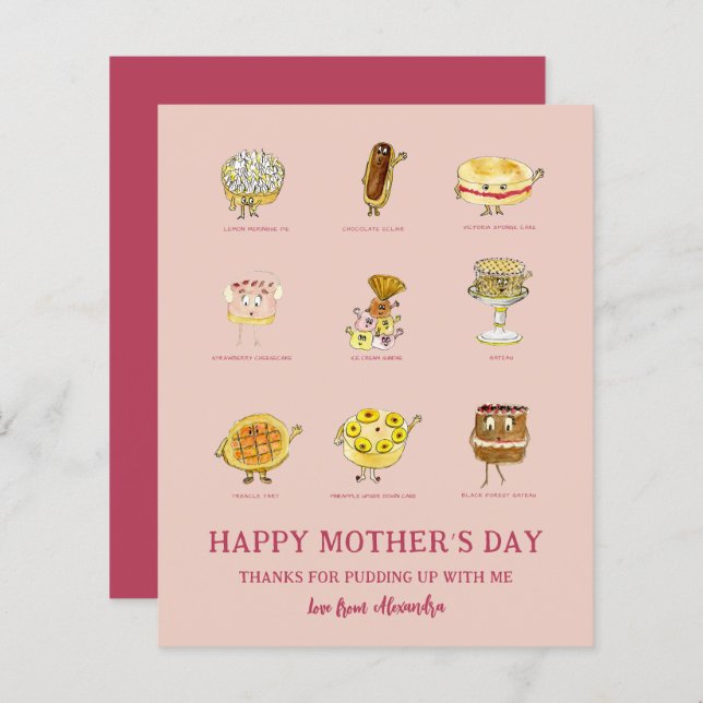 Mamãe Obrigado Por Dia de as mães Engraçado Dizend (Frente/Verso)