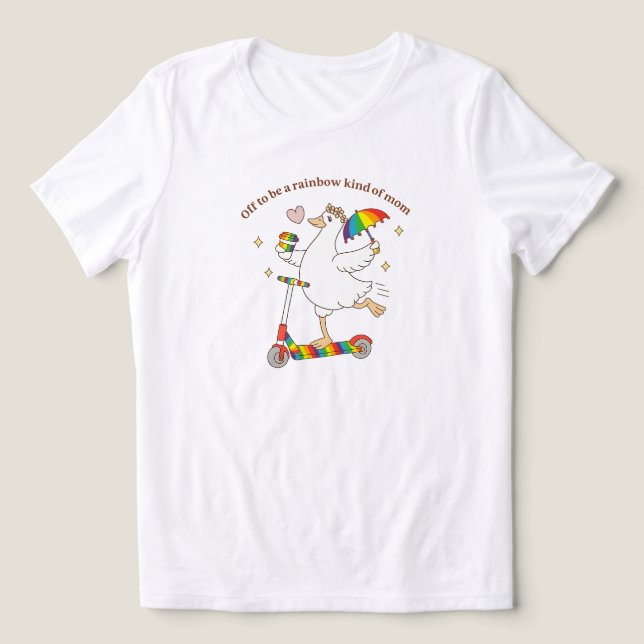 Mamãe Orgulhosa Arco-Íris Suporte à Mãe LGBT Prese (Design frontal)