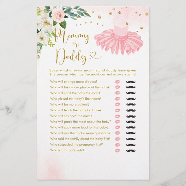 Mamãe ou Pai Ballerina Tutu (Frente)