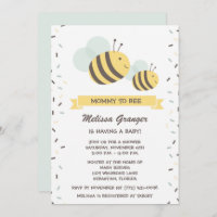 Mamãe para o Convite ao Chá de fraldas de Bee Bumb