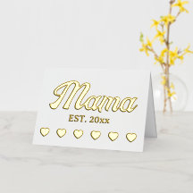 Mamãe personalizou corações de texto personalizado