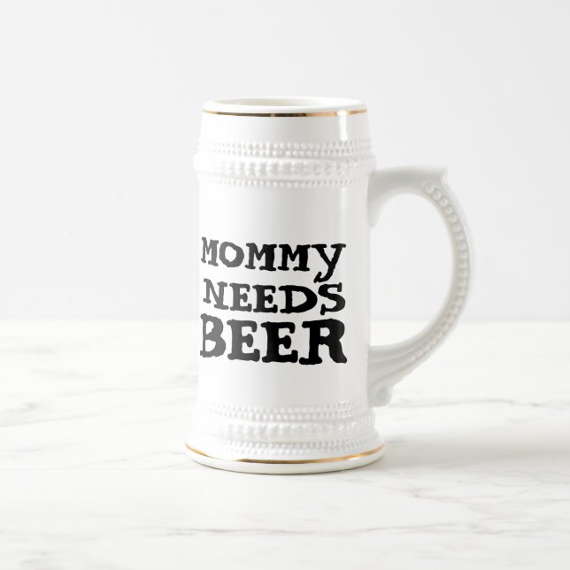 MAMÃE PRECISA DE CERVEJA, CANECA DE CERVEJA DE CER (Direita)