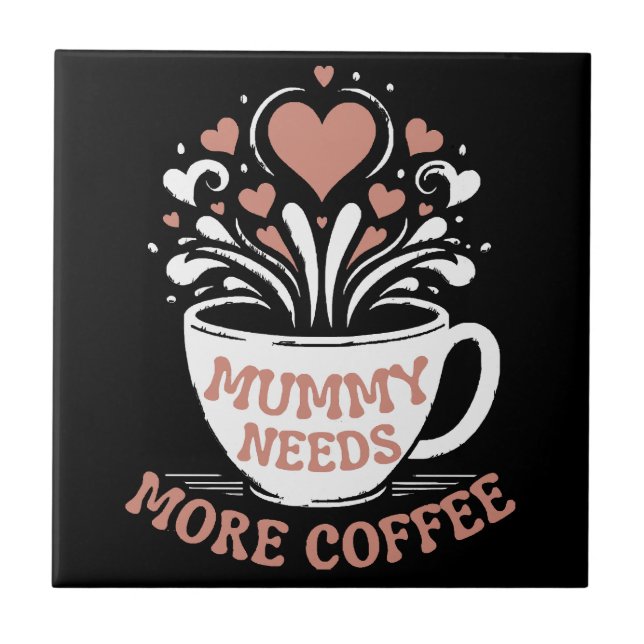 Mamãe Precisa De Mais Café Mamãe Puns Cansados Mãe (Frente)