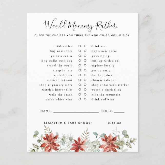 Mamãe Preferencialmente | Jogo Chá de fraldas (Frente)