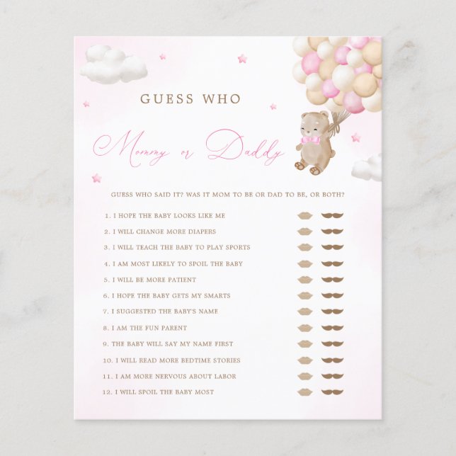 Mamãe rosa-Chá de fraldas do urso de pelúcia ou jo (Frente)