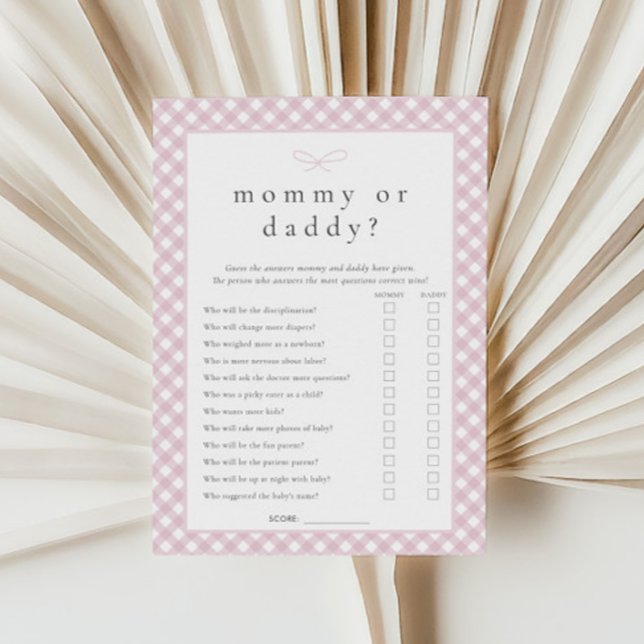 Mamãe rosa simples ou cartão de jogo de Pai (Criador carregado)