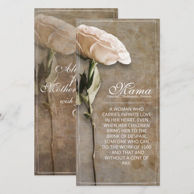 Mamãe - simplesmente insubstituível - vintage (Frente/Verso)