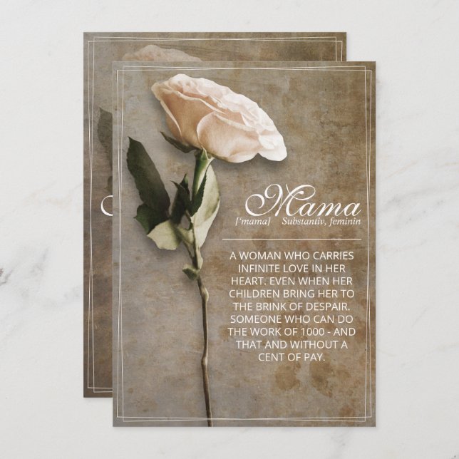 Mamãe - simplesmente insubstituível - vintage (Frente/Verso)