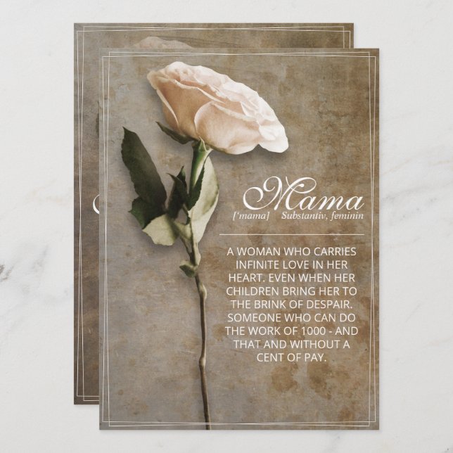 Mamãe - simplesmente insubstituível - vintage (Frente/Verso)