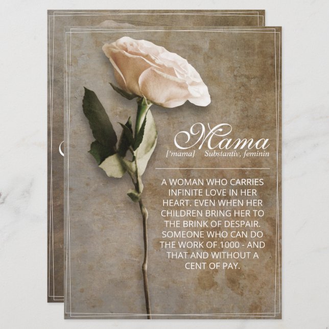 Mamãe - simplesmente insubstituível - vintage (Frente/Verso)