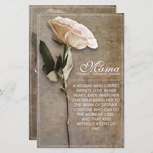 Mamãe - simplesmente insubstituível - vintage (Frente/Verso)