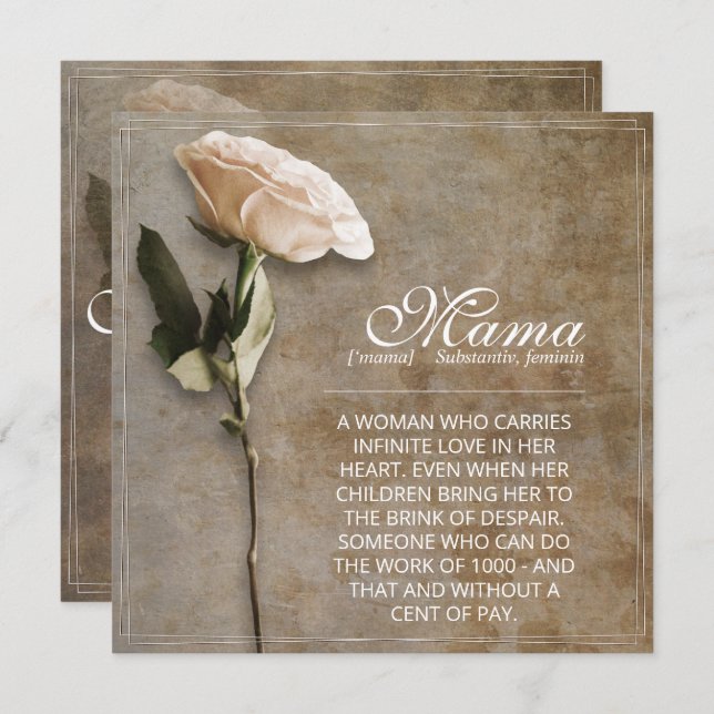 Mamãe - simplesmente insubstituível - vintage (Frente/Verso)