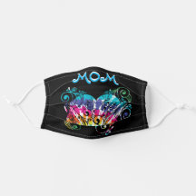 Mamãe Tie Dye Heart em Black para ela
