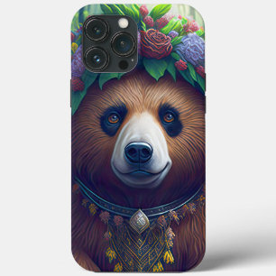 Mamãe Ursa Com Coroa De Flores