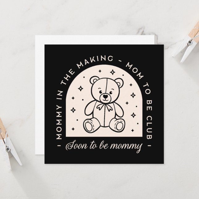 Mamãe vai citar o anúncio de gravidez vintage (Frente/Verso In Situ)