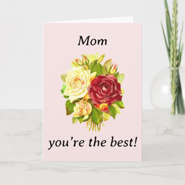 Mamãe, você é a melhor cartão do dia das mães (Frente)