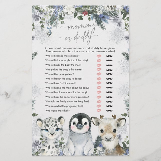 Mamães ou Pais do Ártico de inverno na Holanda (Frente)