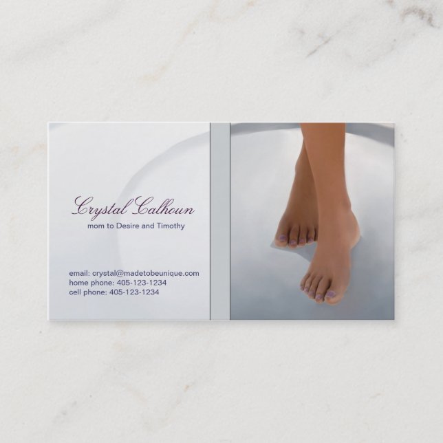 Mamães que chamam o modelo de cartão de negócios (Frente)