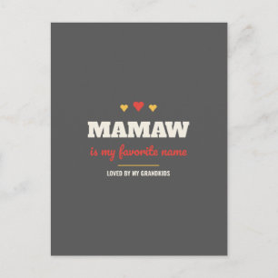 Mamaw É Meu Nome Favorito Cartão Postal