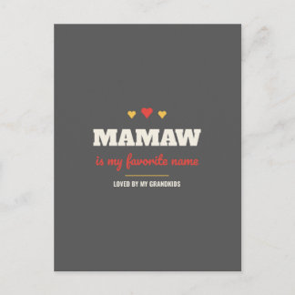 Mamaw É Meu Nome Favorito Cartão Postal